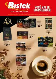 Encarte Bistek Supermercados Página 1: Café cápsula lor 52g €19,97, Cafe soluvel lor €8,47