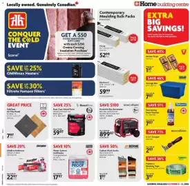 Home Hardware flyer Page 1: Barricade subfloor air plus panel €7,97, Berne cotton work socks €1,97