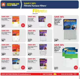 Home Hardware flyer Page 11: 3m filtrete mpr 700 furnace filters €17,97, Filtrete Maximum Allergen Furnace Filter €24,97
