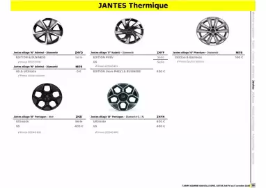 Catalogue Opel page 15: Jantes alliage 18 pentagon - diamanté g./ n. ultimate €400,00