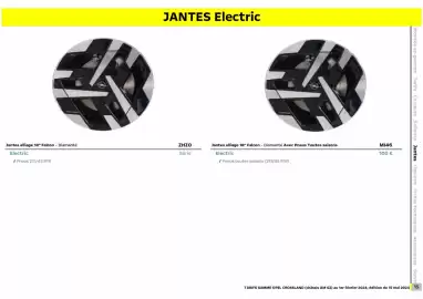 Catalogue Opel page 16: Jantes alliage 18 falcon €100,00
