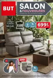 Catalogue BUT page 1: BUT BUT Canapé 3 places BRUME nouveau SALON & nouveautés jusqu'au 31 octobre 2026 CUIR 2 DE VACHETTE