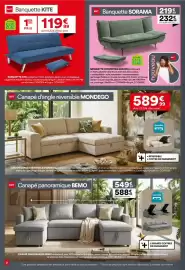 Catalogue BUT page 2: Sorama banquette convertible €219,99, Banquette kite €119,99