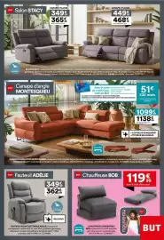 Catalogue BUT page 3: Adelie Fauteuil relax electrique €349,99, Canape 2 places €349,99