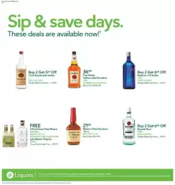 Publix weekly ad week 41 Page 4: Platinum 7X Vodka €14,99, Four Roses Yellow Label Bourbon €36,99