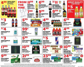 Sedano's weekly ad week 41 Page 8: Pure Leaf tea €6,99, Monster energy drinks €7,99