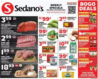 Sedano's weekly ad week 41 Page 1: Dux soda or saltine crackers €5,99