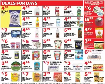 Sedano's weekly ad week 41 Page 5: Chobani 20g protein yogurt - yogur assorted varieties €6,49, Chobani yogurt €4,99