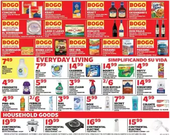 Sedano's weekly ad week 41 Page 7: All free & clear detergent €7,49, Dove hair products €5,99