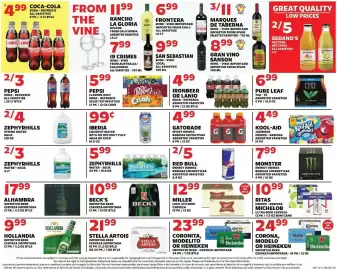 Sedano's weekly ad week 41 Page 8: Pure Leaf tea €6,99, Monster energy drinks €7,99