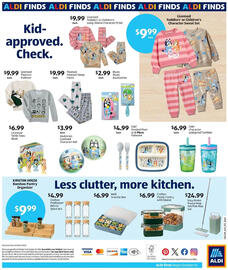 Aldi weekly ad week 42 Page 2: Peanuts Peanuts Sleep Pants €9,99, Crofton plastic pantry with sleeve €6,99