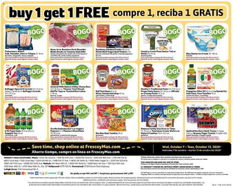 Fresco y Más weekly ad week 41 Page 8: II buy 1 get 1 FREE compre 1, reciba 1 GRATIS BUY ONE BOGO GET COMPRE BUY ONE BOGO