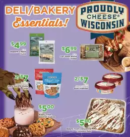 Homeland Market weekly ad Page 4: Ellsworth Cheese Curds €4,99, Bakery Fresh Cinnnsational Cinnamon Rolls €5,00