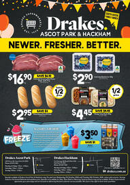 Drakes catalogue week 41 Page 2: Australian Economy Beef Rump Steak €16,90, Simply Tasty Meals €4,45