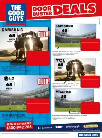 The Good Guys catalogue week 41 Page 4: THE GOOD GUYS SAMSUNG DOOR DEALS 65 OLED! INCH 65" OLED S90H 4K Smart Al TV 2026