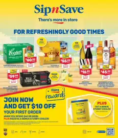 SipnSave catalogue Page 1: XXXX Gold €55,99, Coopers Original Pale Ale €60,99