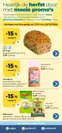 Bio Planet folder Pagina 5: Noberasco walnoten in stukjes €2,59, TerraSana geroosterde pinda's €3,69