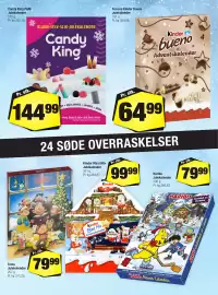 Calle reklamblad Sida 5: Ferrero Kinder Bueno Julekalender €64,99, Candy King bland-selv-slik-julekalender €144,99