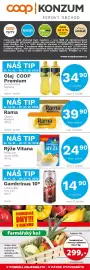 Konzum leták Strana 1: Gambrinus světlý ležák €14,90, Rama Classic €39,90