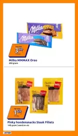 Action folder week 42 Pagina 20: Pinky hondensnacks Steak Fillets €1,69, Milka MMMAX Oreo €3,59
