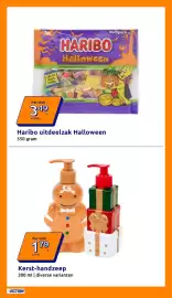 Action folder week 42 Pagina 3: Kerst-handzeep €1,79, Haribo uitdeelzak Halloween €3,49
