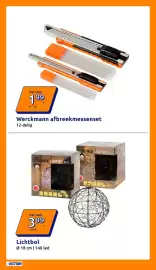 Action folder week 42 Pagina 6: Werckmann afbreekmessenset €1,99, Lichtbol €3,99