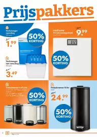 Blokker folder Pagina 6: Opbergboxen transparant €4,49, B Toiletborstels met houder €5,99