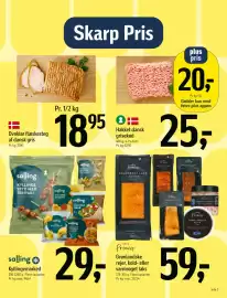Føtex tilbudsavis uge 41 Side 3: Ovnklar flæskesteg af dansk gris €18,95, Hakket dansk grisekød €25,00