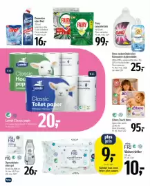 Føtex tilbudsavis uge 41 Side 53: Domestos eller Bref €16,00, Salling FRI Vådservietter €10,00