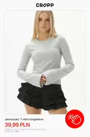 Cropp gazetka tydzień 41 Strona 2: Jasnoszary T-shirt longsleeve Cropp €39,99