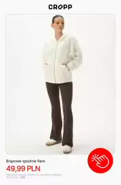Cropp gazetka tydzień 41 Strona 3: Brązowe spodnie flare Cropp €49,99