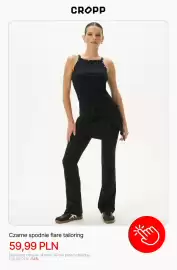 Cropp gazetka tydzień 41 Strona 5: Czarne spodnie flare tailoring Cropp €59,99