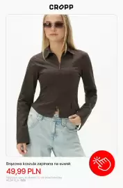 Cropp gazetka tydzień 41 Strona 6: Brązowa koszula zapinana na suwak Cropp €49,99