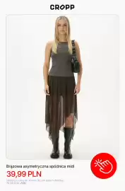 Cropp gazetka tydzień 41 Strona 7: Brązowa asymetryczna spódnica midi Cropp €39,99