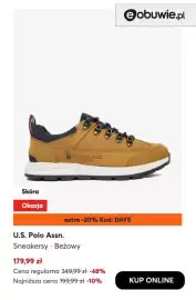 Eobuwie gazetka tydzień 41 Strona 6: Sneakersy beżowe U.S. Polo Assn €179,99