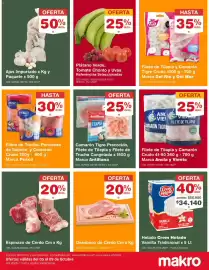 Catálogo Makro Página 2: Plátano Verde, Tomate Chonto y Uvas, Ancla y Viento Filete de Tilapia y Camarón