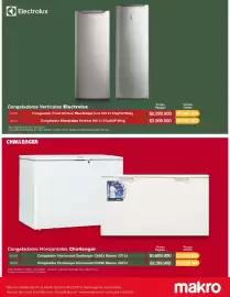 Catálogo Makro Página 12: Electrolux congelador frost vertical gris 168 lt €1.649.900,00