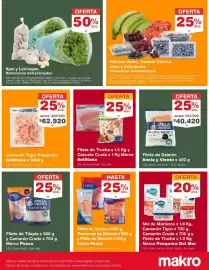 Catálogo Makro Página 2: Antillana filete de trucha cazuella cruda €300,00, Plátano Verde, Tomate Chonto, Uvas y Arándanos