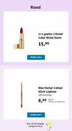 Plein.nl folder week 41 Pagina 17: Max Factor Colour Elixir Lipliner €6,89, L'Oréal Color Riche Satin €15,99