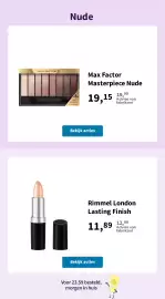 Plein.nl folder week 41 Pagina 21: Max Factor Masterpiece Nude €19,15, Rimmel London Lasting Finish €11,89