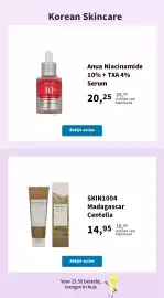 Plein.nl folder week 41 Pagina 27: Anua Niacinamide 10% + TXA 4% Serum €20,25, SKIN1004 Madagascar Centella €14,95