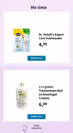 Plein.nl folder week 41 Pagina 32: Dr. Scholl's Expert Care Voetmasker €4,99, Treaclemoon Bad en Douchegeel Creamy €6,89