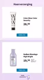 Plein.nl folder week 41 Pagina 35: Color Wow Color Security €28,00, Redken Blondage High Bright €19,55
