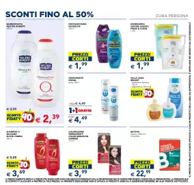 Volantino Esselunga Pagina 10: Bagnodoccia Neutro Roberts €2,39, Colorazione permanente Color Sensation Garnier €3,99