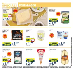 Volantino Esselunga Pagina 14: Mozzarella di bufala campana dop mandara €3,59, Le Brie Crèmeux President €2,29