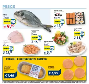 Volantino Esselunga Pagina 17: Orata già pulita €9,80, Polpettone di salmone Esselunga €7,49