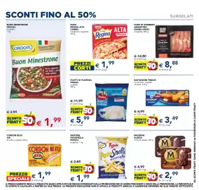 Volantino Esselunga Pagina 4: Buon Minestrone Orogel €1,99, PataSnella Pizzoli €1,99