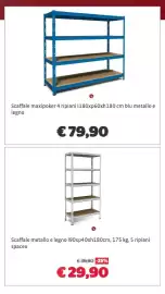 Volantino Bricocenter Pagina 10: Scaffale maxipoker €79,90, Scaffale metallo e legno spaceo €29,90