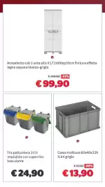 Volantino Bricocenter Pagina 11: Armadietto cab 2 ante alto €99,90, Cassa multiuso grigio €13,90