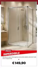 Volantino Bricocenter Pagina 22: Box doccia aqua rettangolare estensibile €149,90